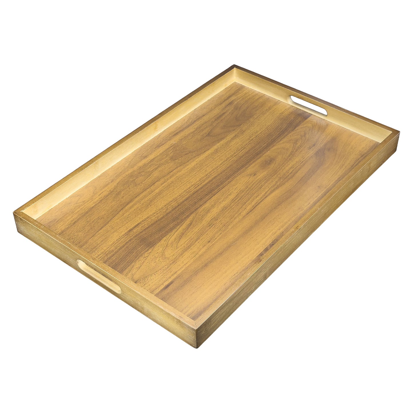 20 1/2" x 13 3/8" Large MDF Wood Serving Tray with Handles