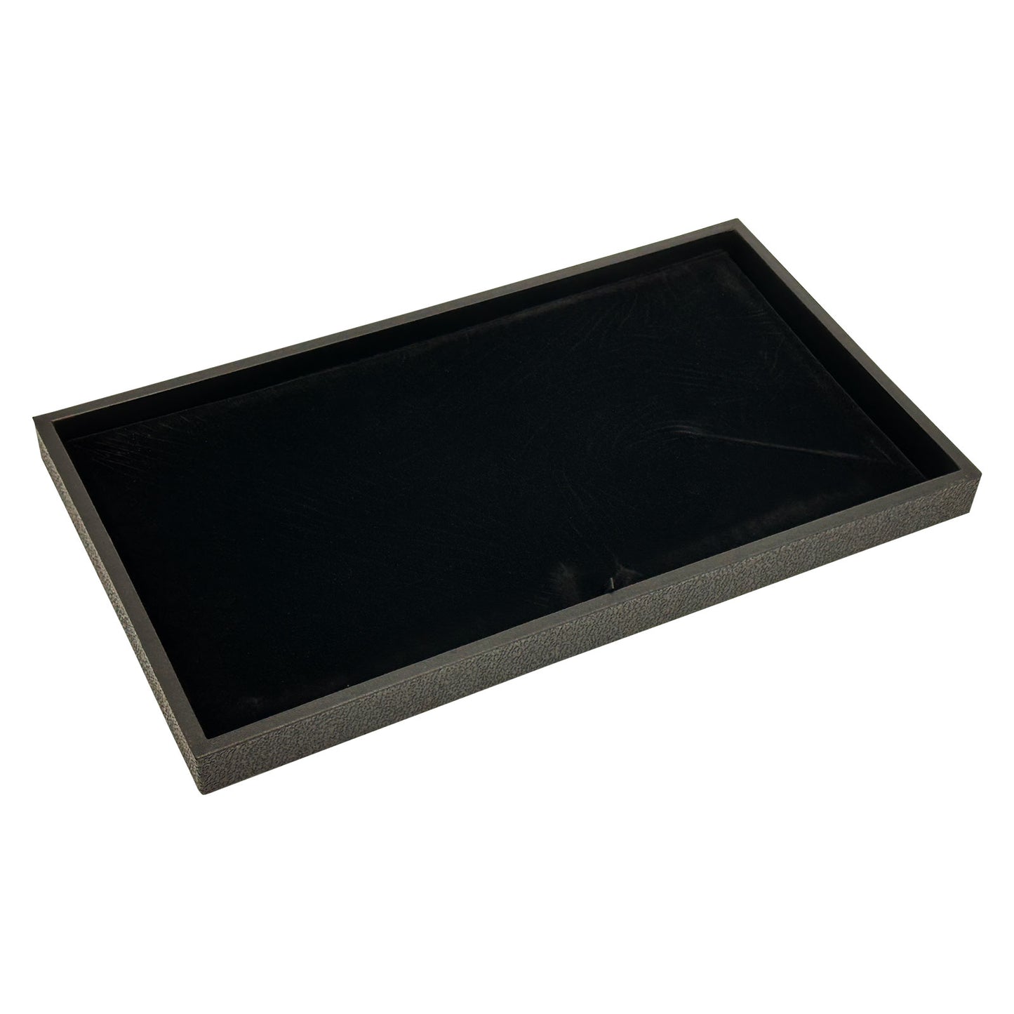 (20-Pack) 13 7/8" x 7 1/2" Black Jewelry Display Pad Tray Insert