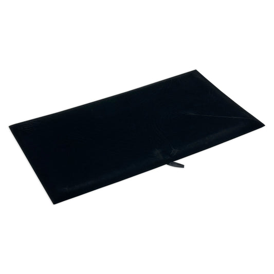 (20-Pack) 13 7/8" x 7 1/2" Black Jewelry Display Pad Tray Insert