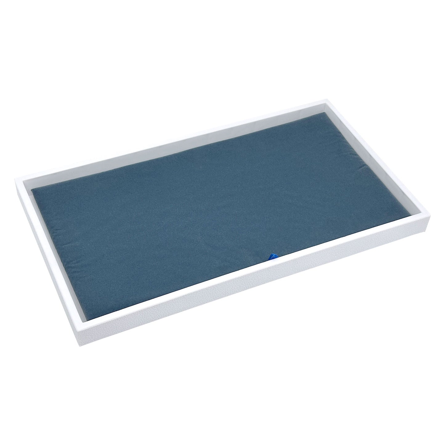 (20-Pack) 13 7/8" x 7 1/2" Dark Blue-Gray Jewelry Display Pad Tray Insert