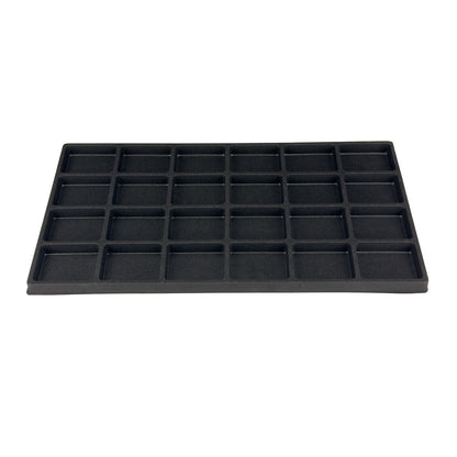 24 Compartment Black Flocked Tray Insert