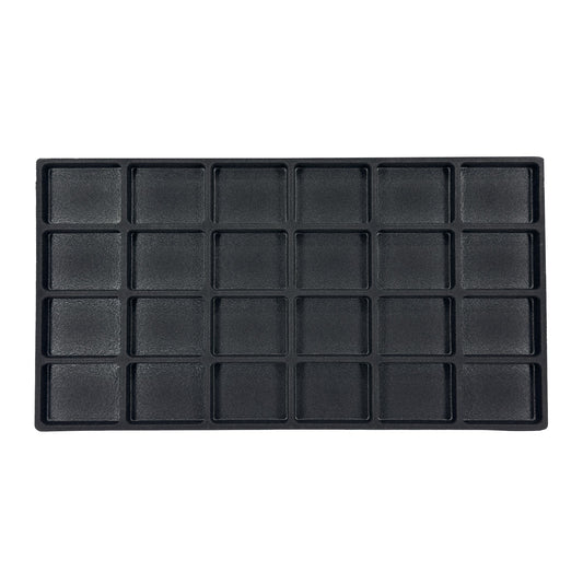 24 Compartment Black Flocked Tray Insert