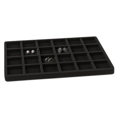 24 Compartment Black Flocked Tray Insert