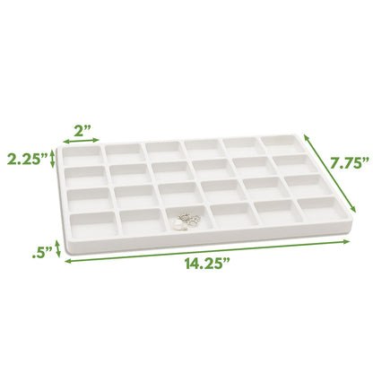 24 Compartments White flocked Tray Insert