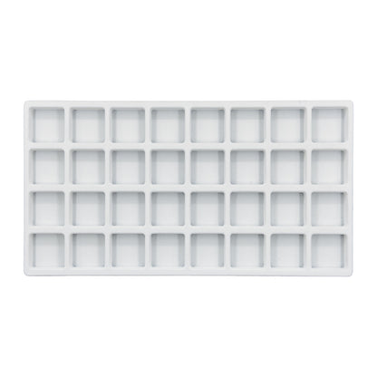 24 Compartments White flocked Tray Insert