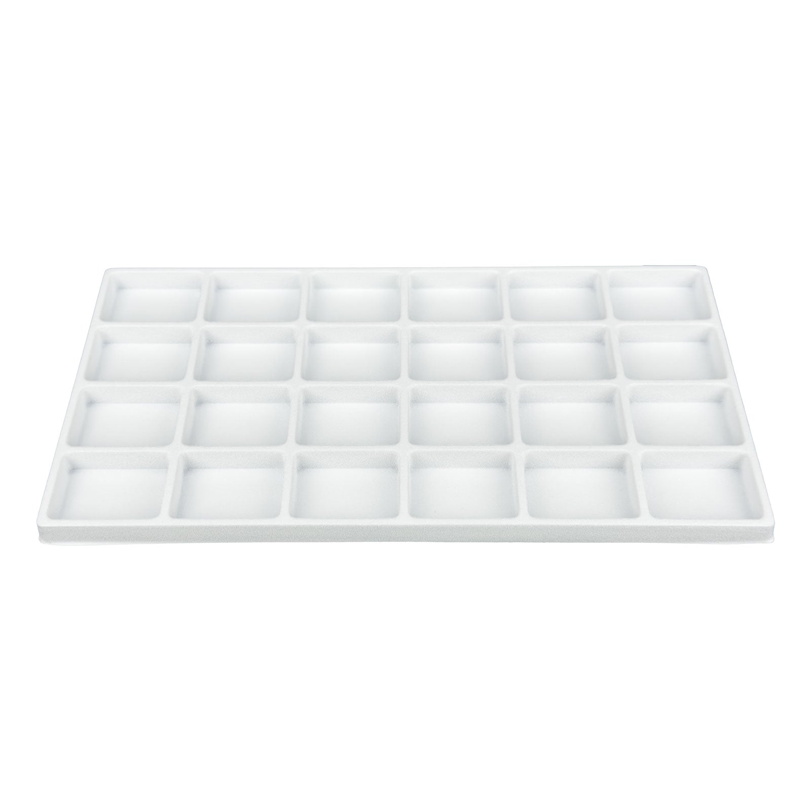 24 Compartments White flocked Tray Insert