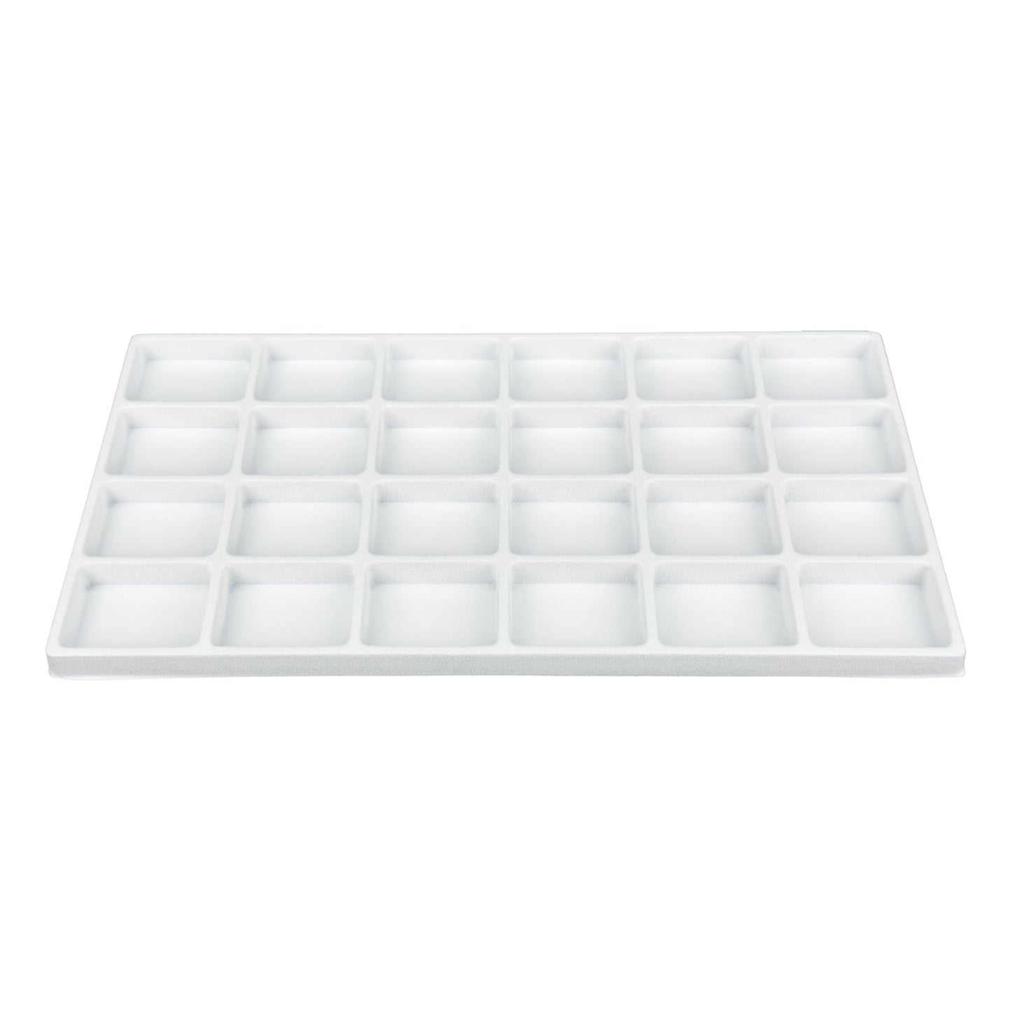 24 Compartments White flocked Tray Insert