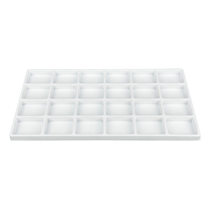 24 Compartments White flocked Tray Insert