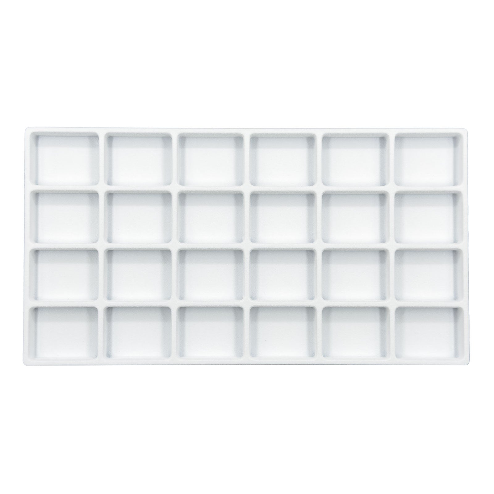 24 Compartments White flocked Tray Insert