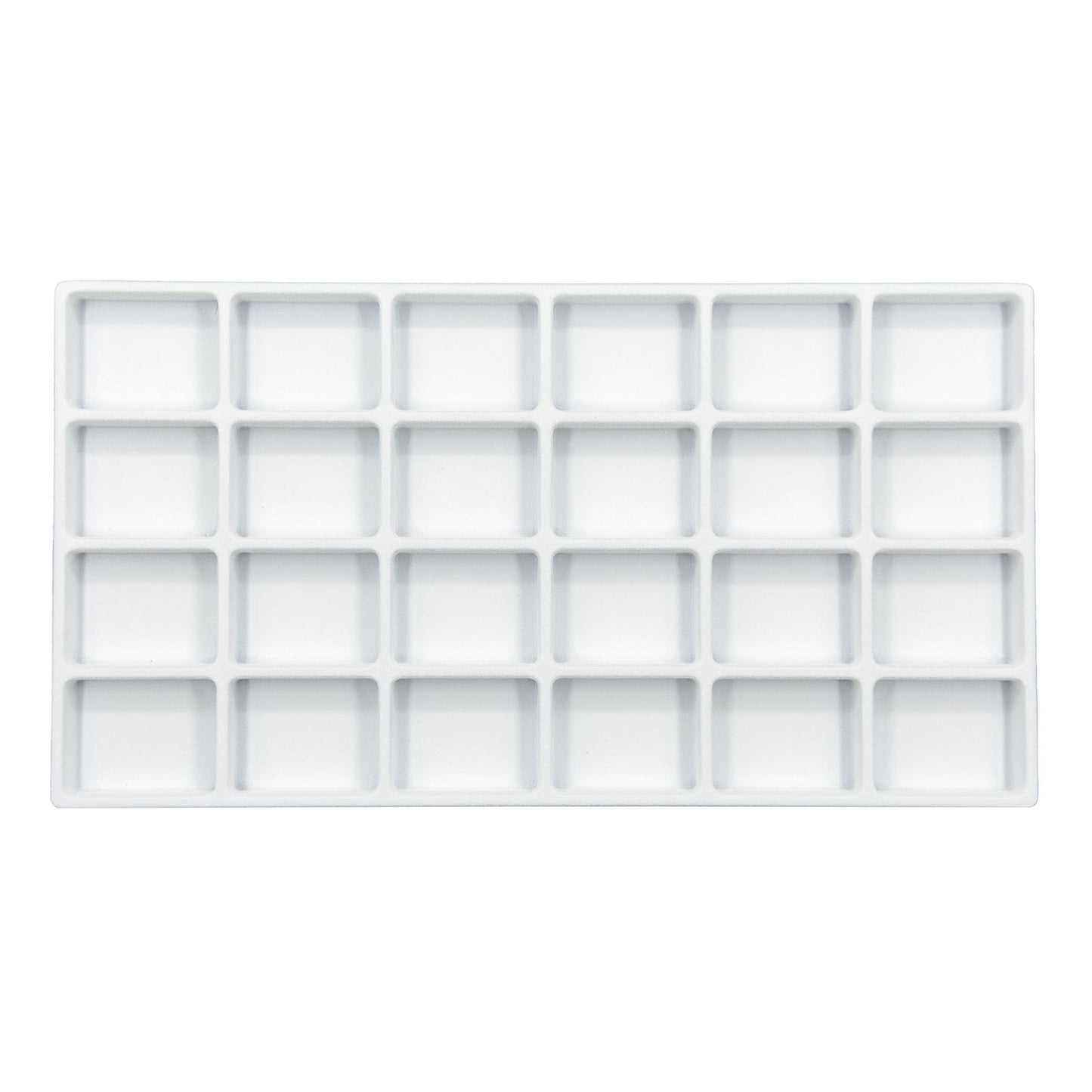 24 Compartments White flocked Tray Insert