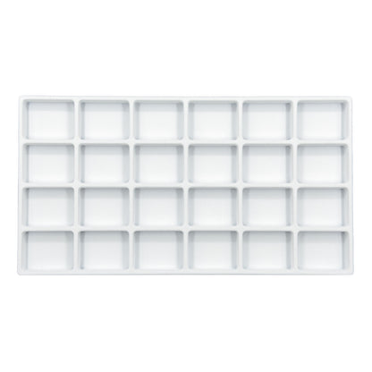 24 Compartments White flocked Tray Insert