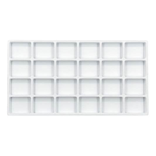 24 Compartments White flocked Tray Insert