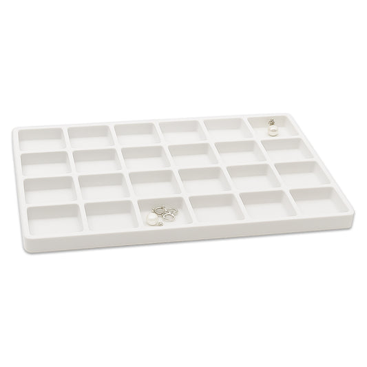 24 Compartments White flocked Tray Insert