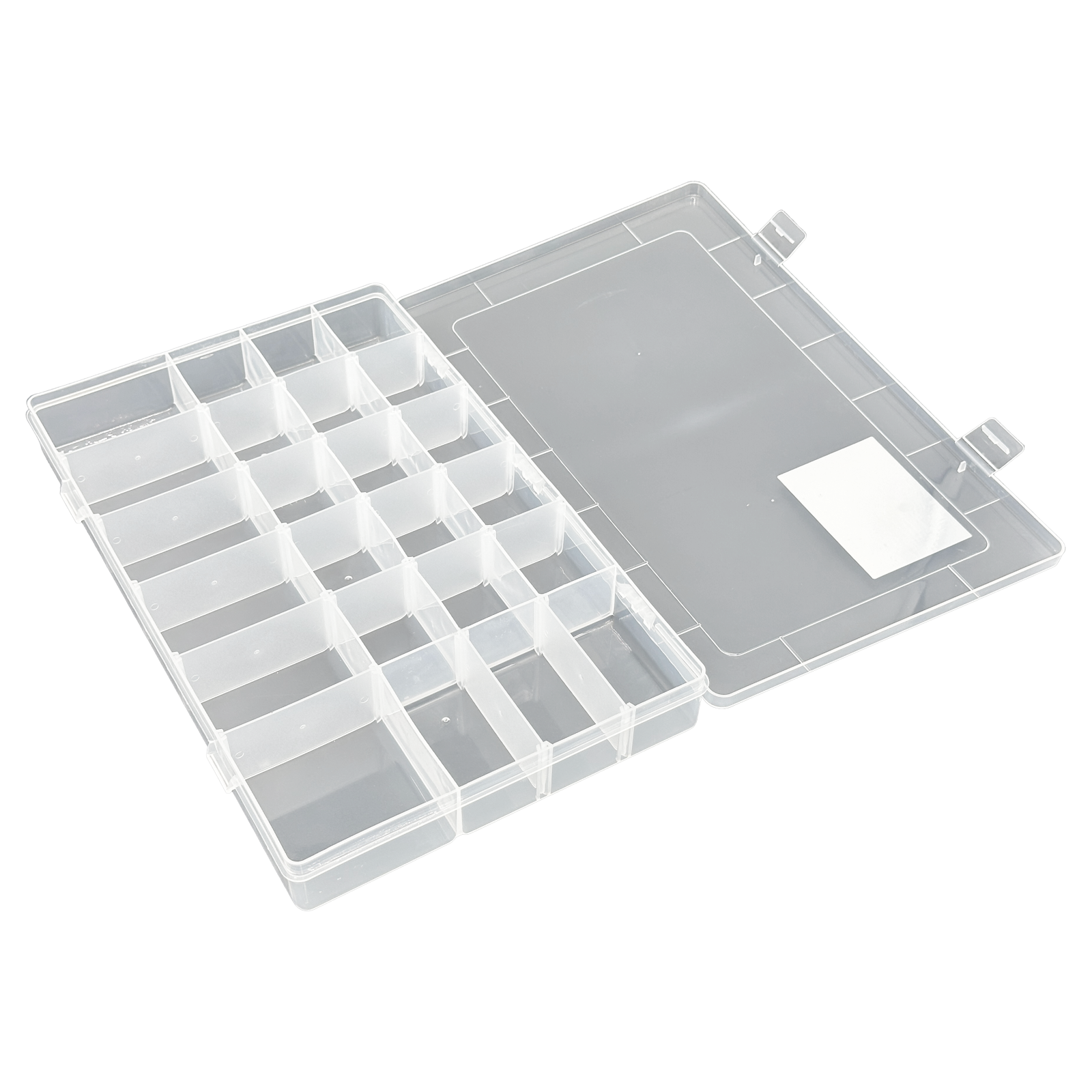 24 Grid Clear Plastic Compartment Organizer Storage Case – JPI Display