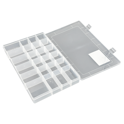 24 Grid Clear Plastic Compartment Organizer Storage Case