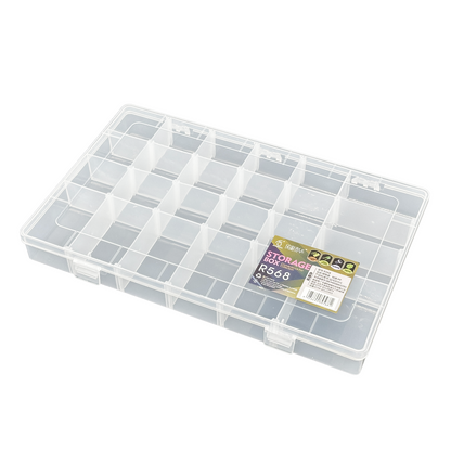 24 Grid Clear Plastic Compartment Organizer Storage Case