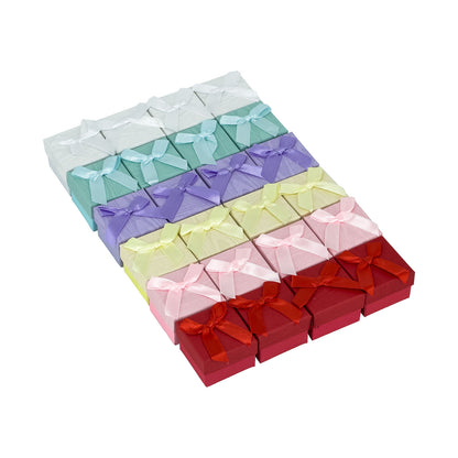 24-Pack Assorted Ring Gift Boxes with Black Velvet Inserts