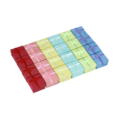 24-Pack Assorted Ring Gift Boxes with White Velvet Inserts