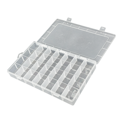 28 Grid Clear Plastic Compartment Organizer Storage Case