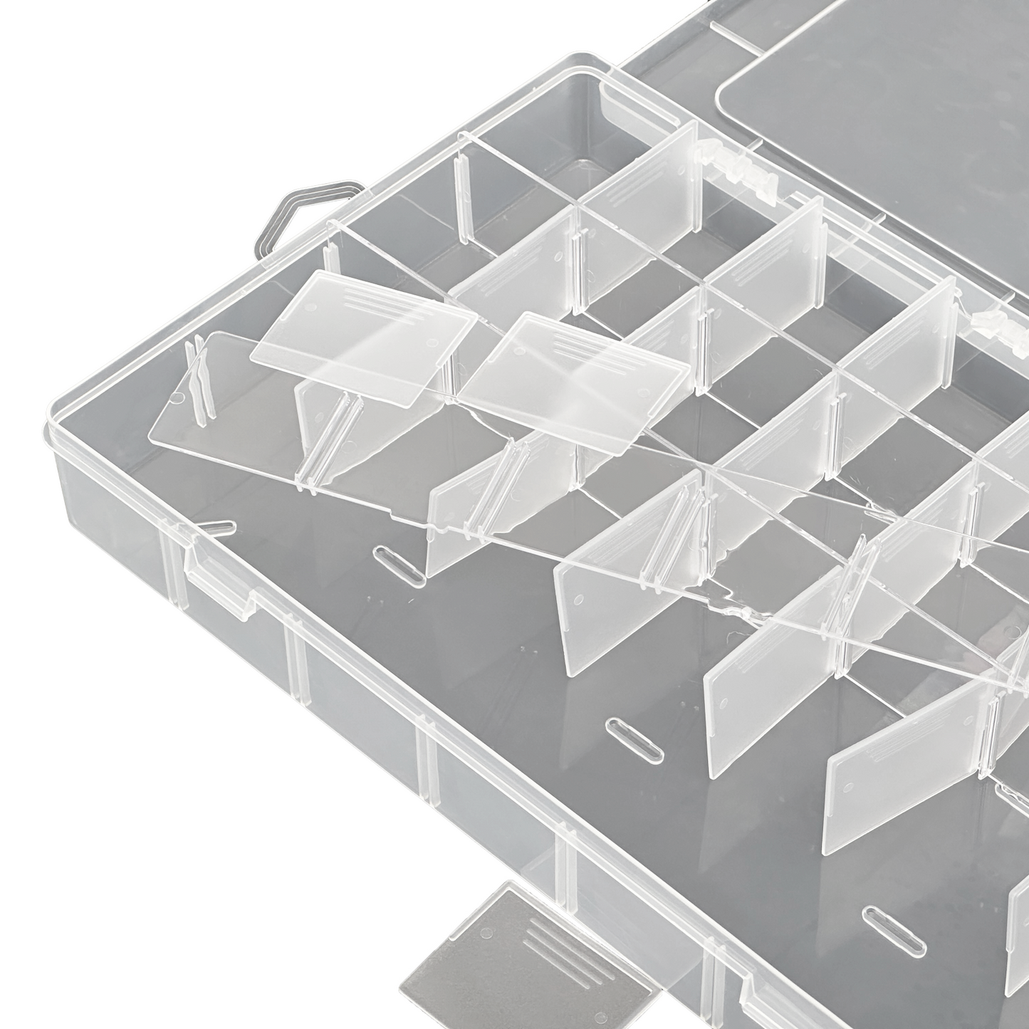 28 Grid Clear Plastic Compartment Organizer Storage Case