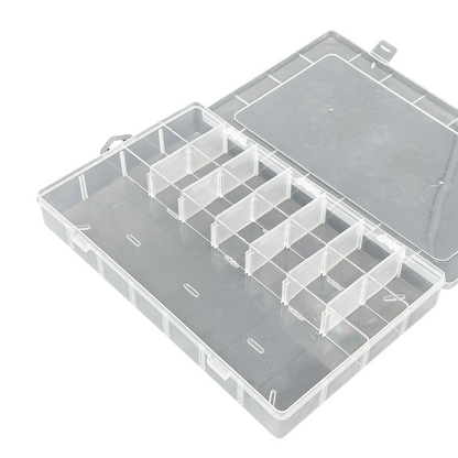 28 Grid Clear Plastic Compartment Organizer Storage Case