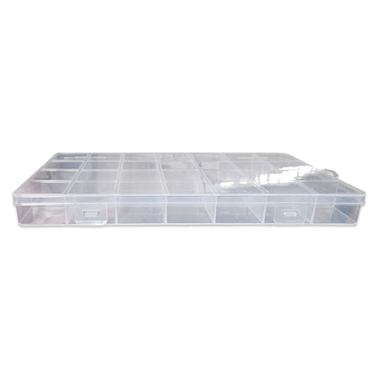 28 Grid Small Clear Plastic Compartment Organizer Storage Case