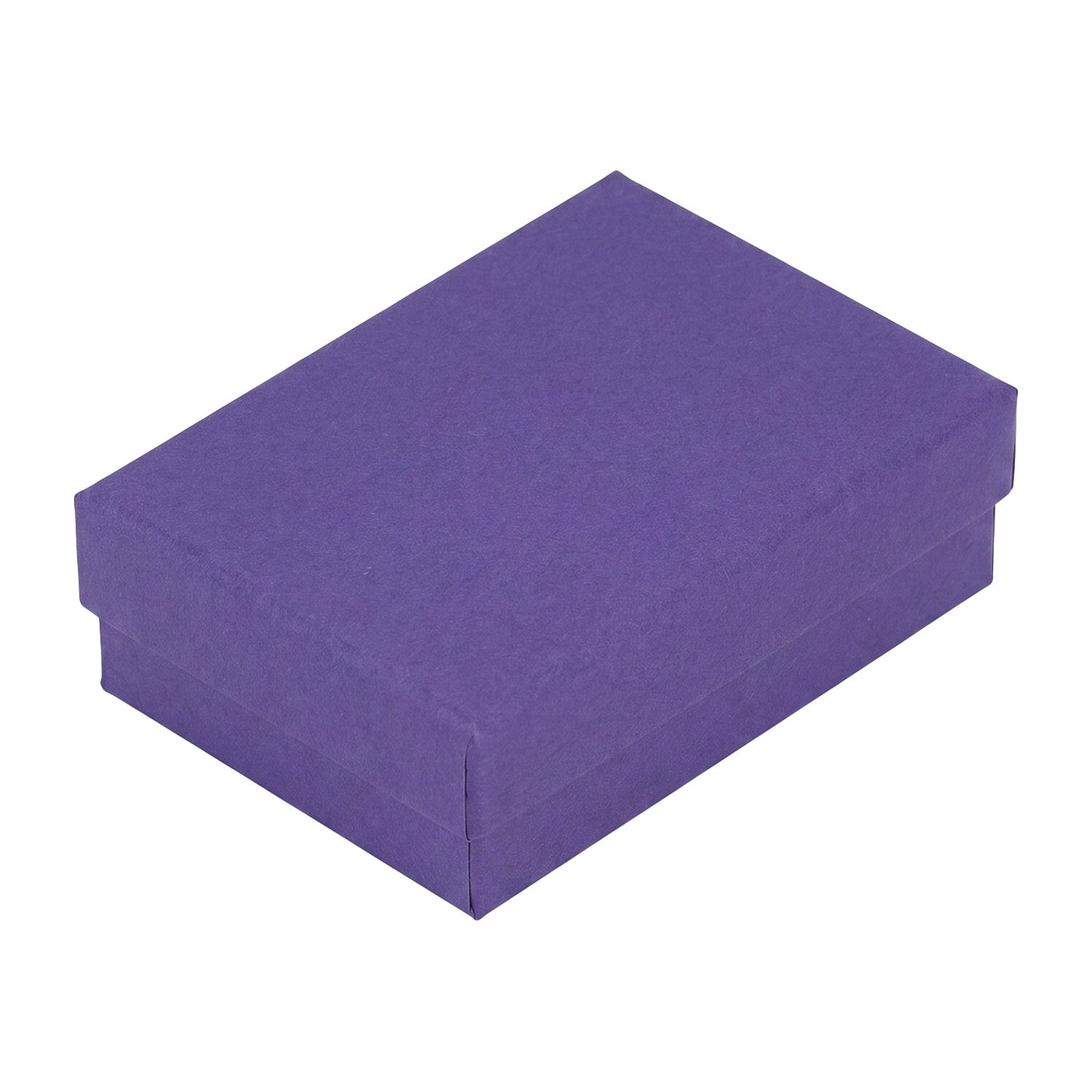 3 1/4" x 2 1/4" x 1" Dark Purple Cotton Filled Paper Box