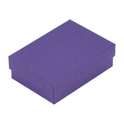 3 1/4" x 2 1/4" x 1" Dark Purple Cotton Filled Paper Box