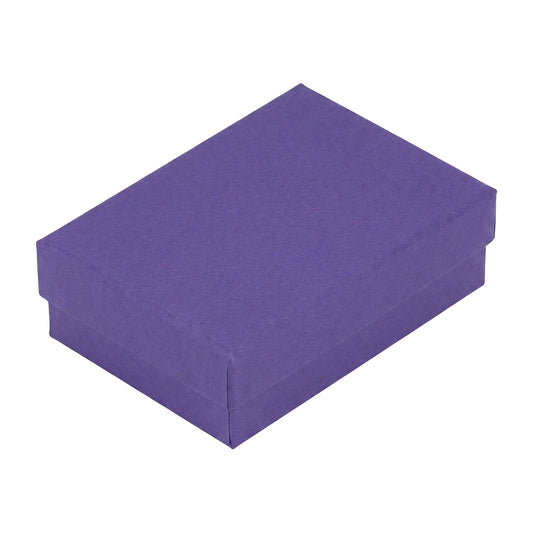 3 1/4" x 2 1/4" x 1" Dark Purple Cotton Filled Paper Box