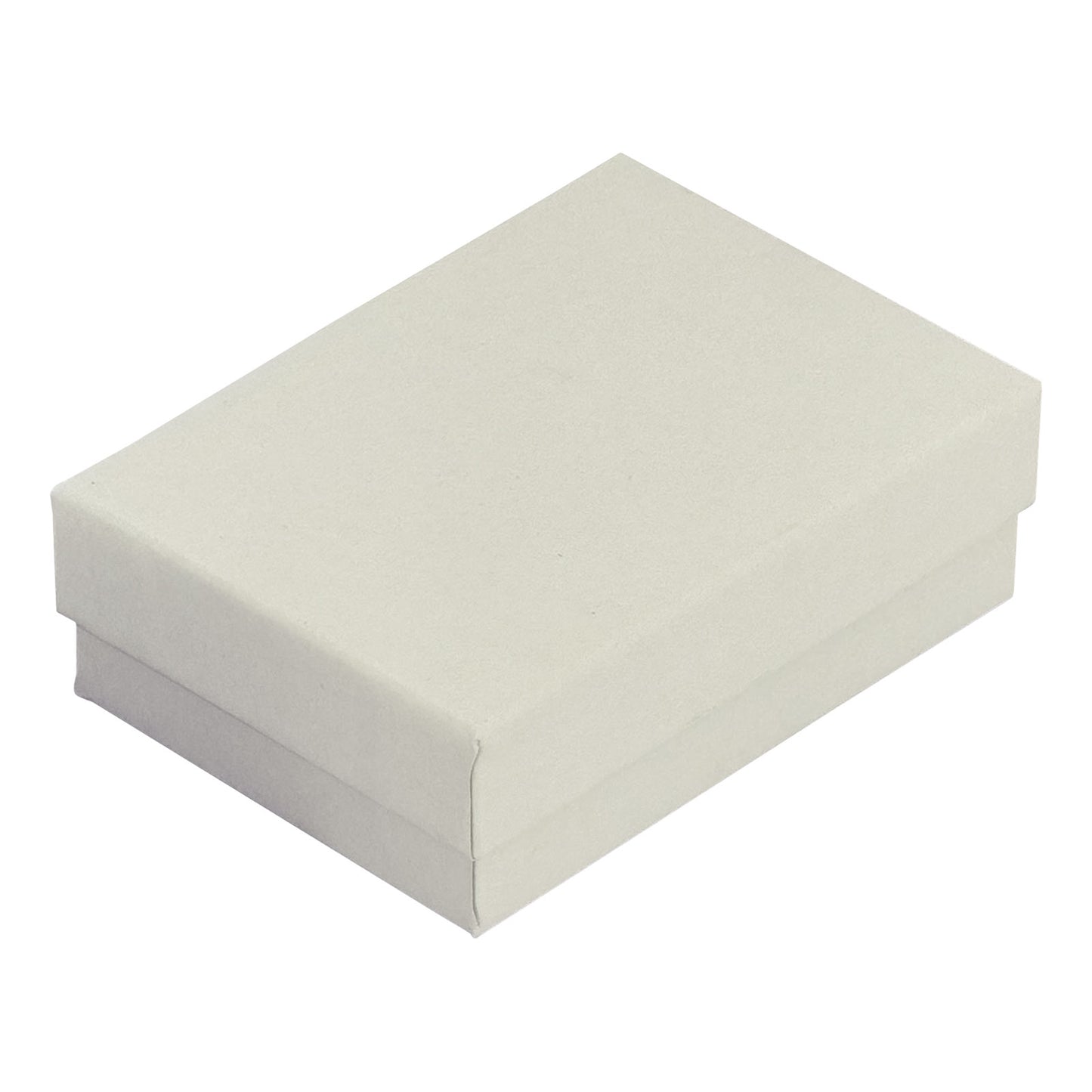 3 1/4" x 2 1/4" x 1" Matte Gray Cotton Filled Paper Box