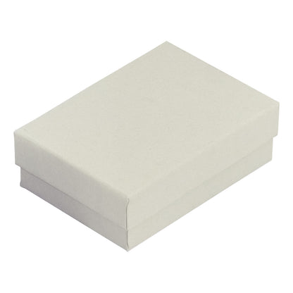 3 1/4" x 2 1/4" x 1" Matte Gray Cotton Filled Paper Box