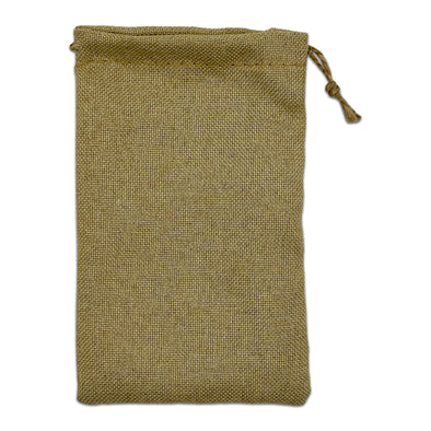 3 3/4" x 5 3/4" Linen Burlap Drawstring Gift Bag Pouches