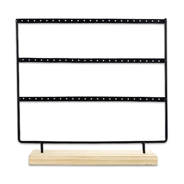3 Tier Black Metal 34-Pair Earring Display Stand