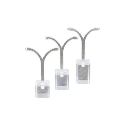 3-Tier Clear Acrylic Y-Shaped Earring Display Stand Set