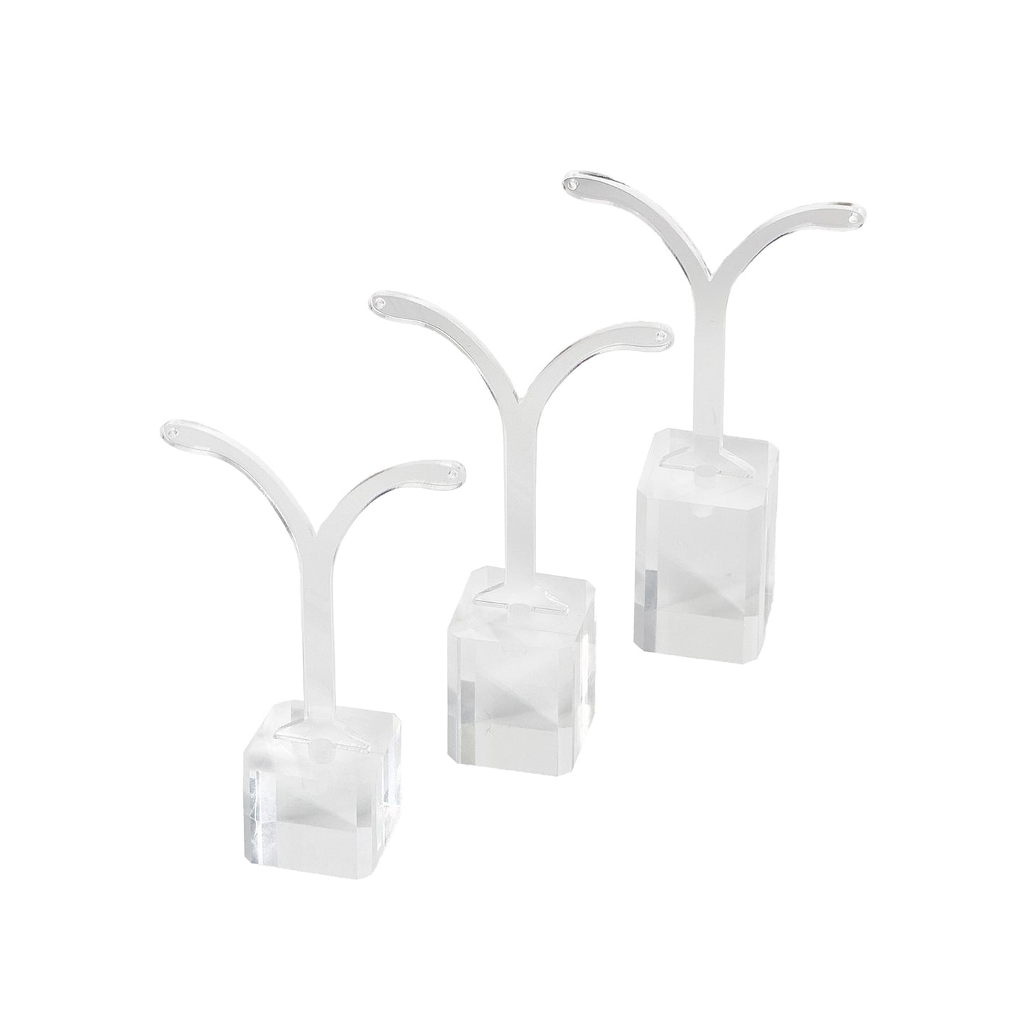 3-Tier Clear Acrylic Y-Shaped Earring Display Stand Set