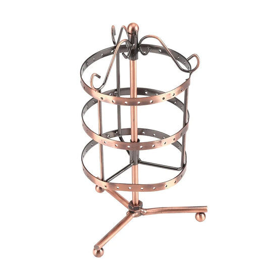 3-Tier Copper Finish Metal Display Rack for 64 Pairs of Earrings