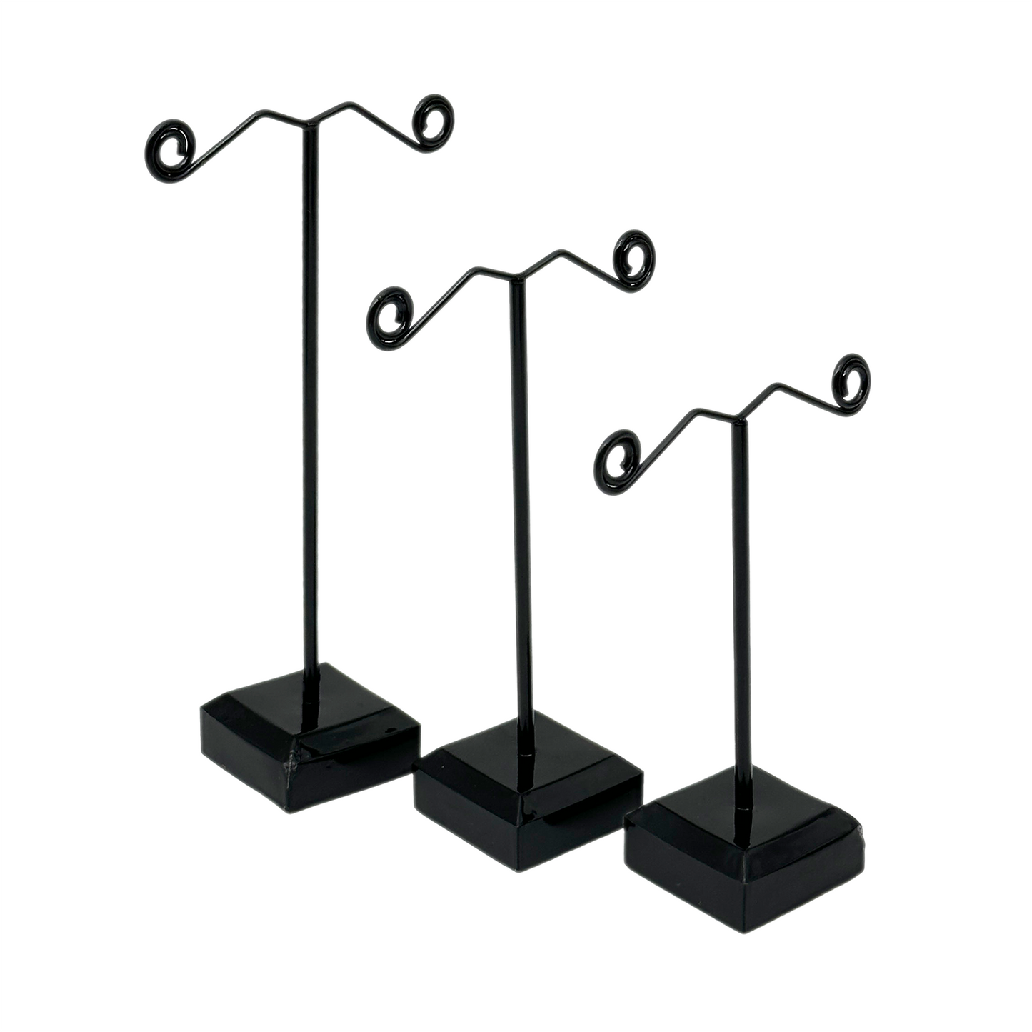 3 Tier Metal and Acrylic Base Earring Display Stand Set