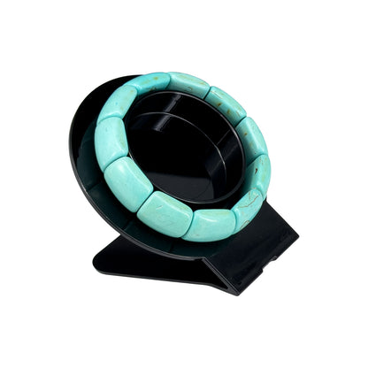 3" x 3 1/2" Black Plastic Angled Bangle & Bracelet Display Stand
