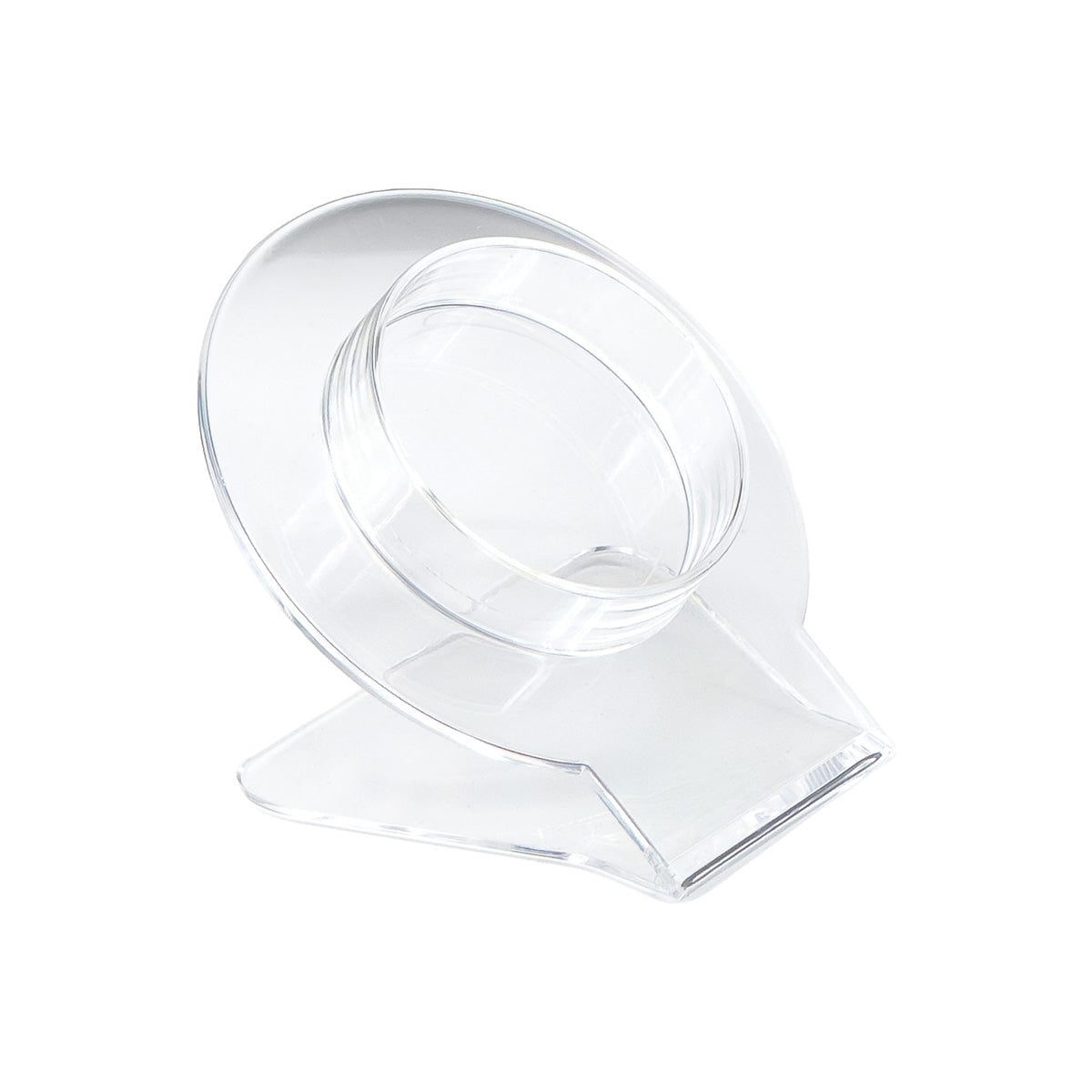 3" x 3 1/2" Clear Plastic Angled Bangle & Bracelet Display Stand