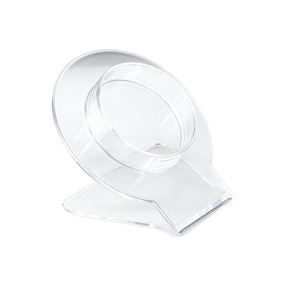 3" x 3 1/2" Clear Plastic Angled Bangle & Bracelet Display Stand