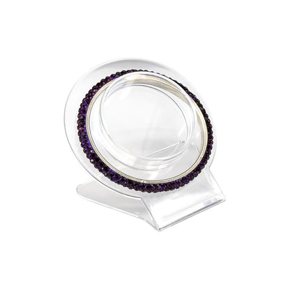 3" x 3 1/2" Clear Plastic Angled Bangle & Bracelet Display Stand