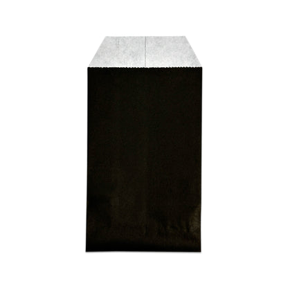 3" x 5" Black Flat Paper Gift Shopping Bags