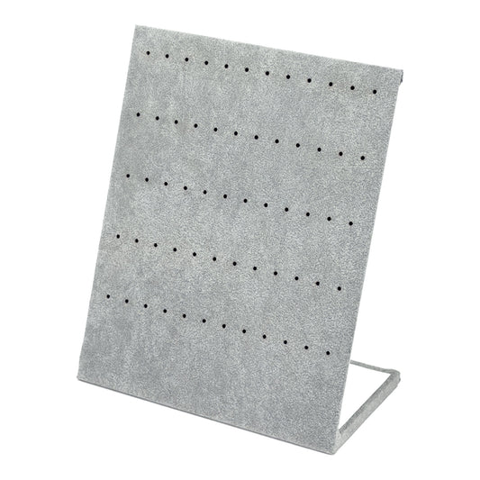 30-Pair Gray Velvet Self-Standing Earrings Display