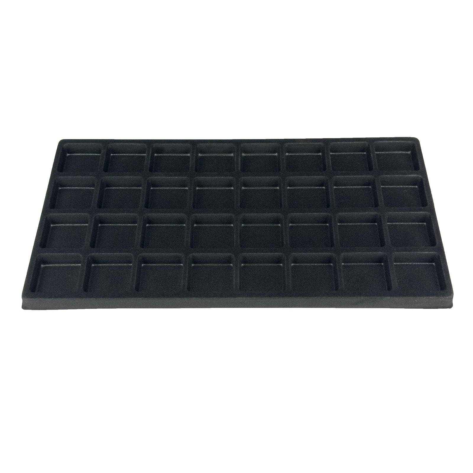 32 Compartments Black Flocked Tray Insert