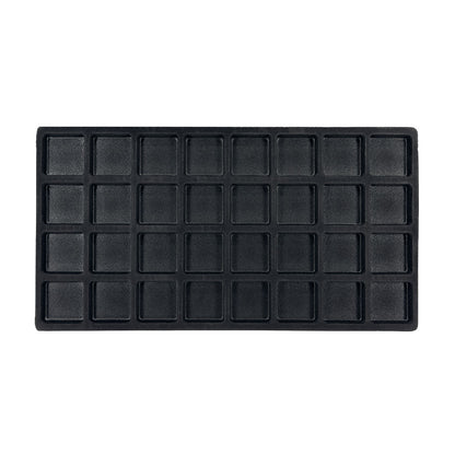 32 Compartments Black Flocked Tray Insert