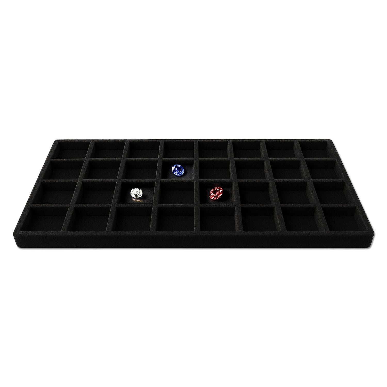 32 Compartments Black Flocked Tray Insert