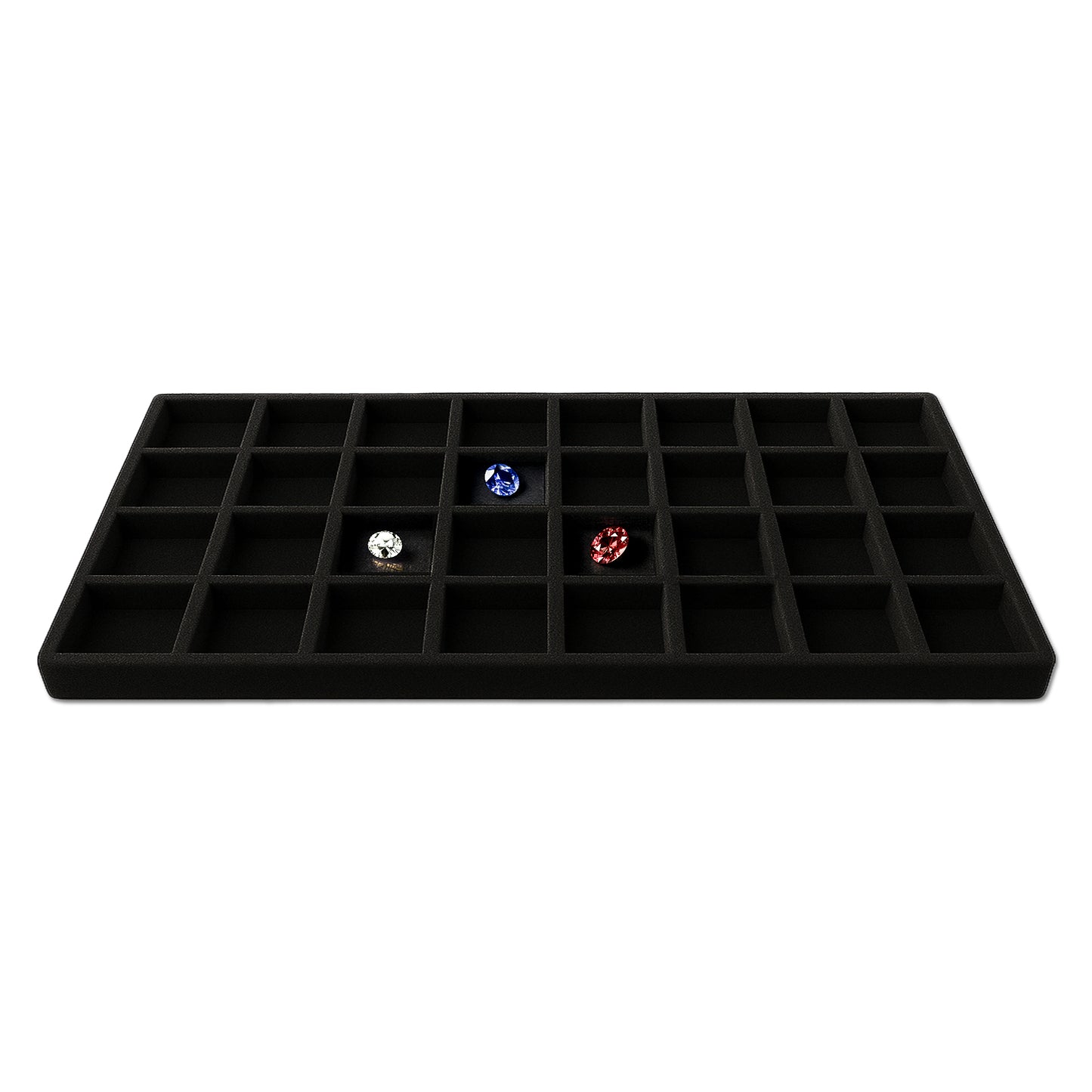 32 Compartments Black Flocked Tray Insert