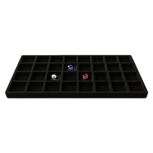 32 Compartments Black Flocked Tray Insert