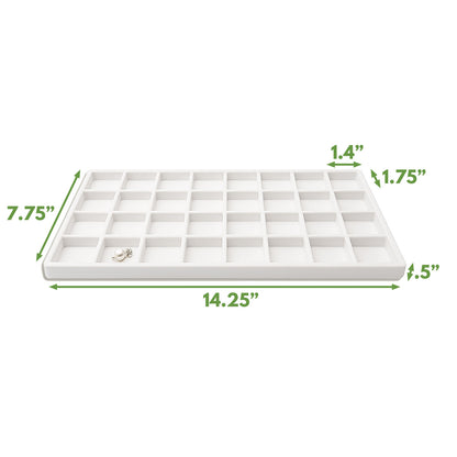 32 Compartments White flocked Tray Insert