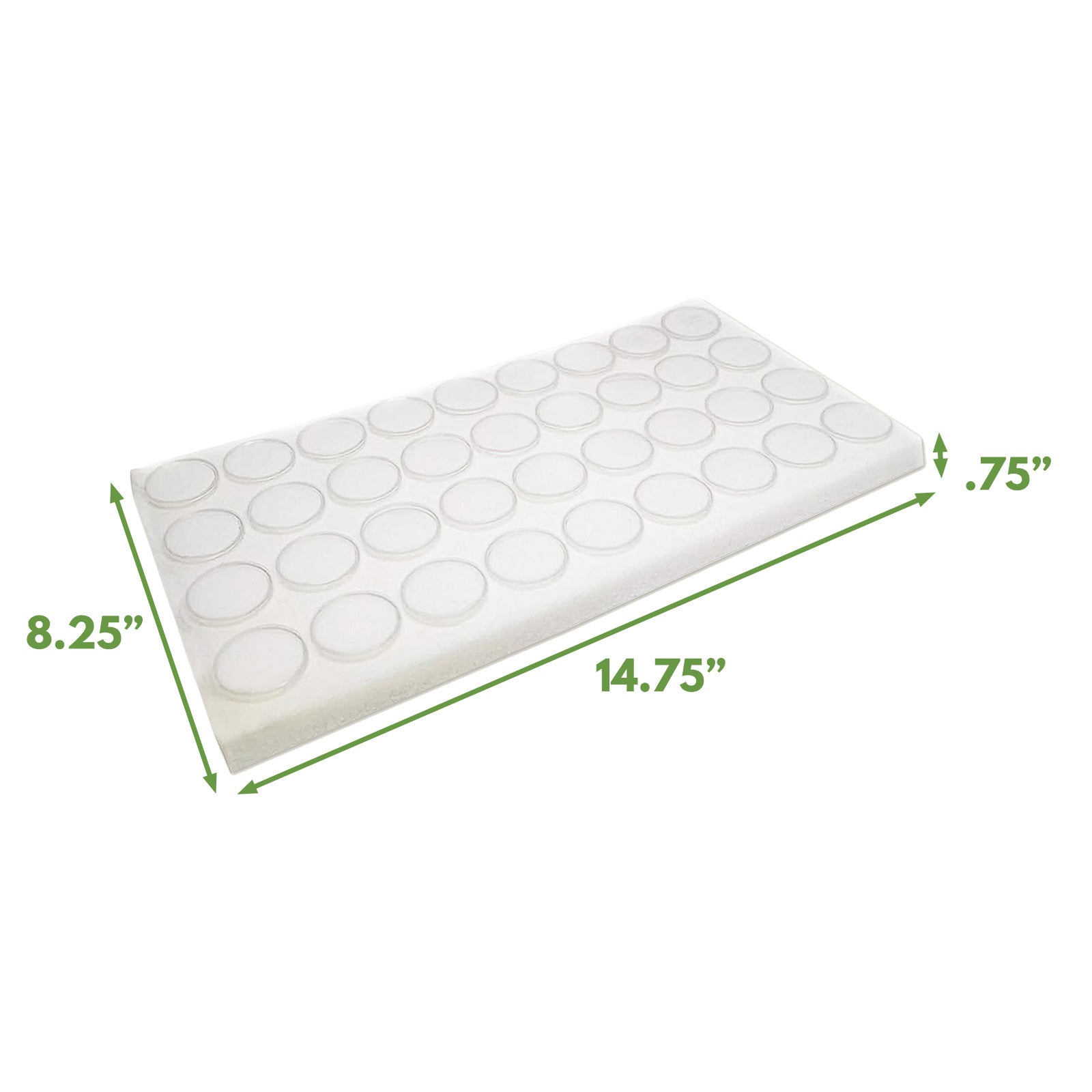 36 Gemstone Jar Piece Sheet w/ White Foam